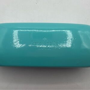 Kate Spade Eyeglass Sunglasses Hard Case Blue Green Pre owned White Inside